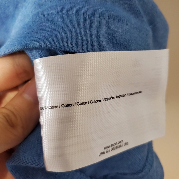 Esprit blue long sleeved ruched scoop neck small - Picture 10 of 10